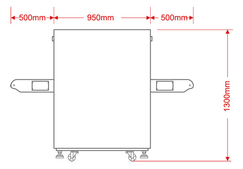 LD-6550C通道式X光安检机尺寸