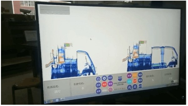 货车通过x光安检机是什么样子的？